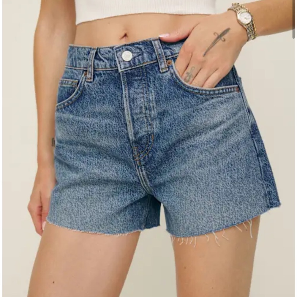Reformation Charlene High Rise Jean Shorts Blue - Size 30